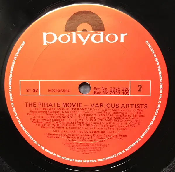 The Pirate Movie - The Original Soundtrack From The Motion Picture