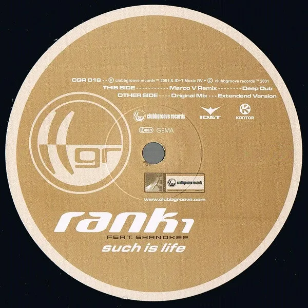 Album cover for Such Is Life by Rank 1