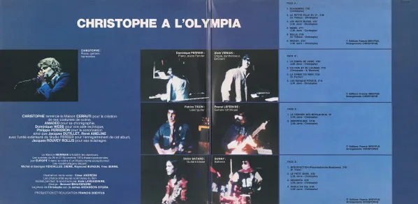 Album cover for Olympia by Christophe
