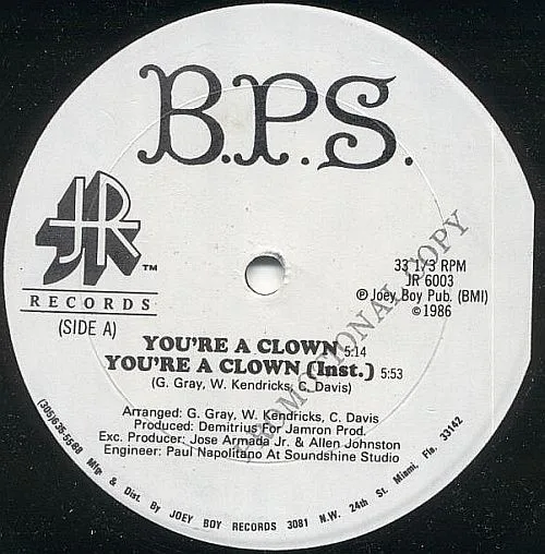 You're A Clown / BPS On Tour