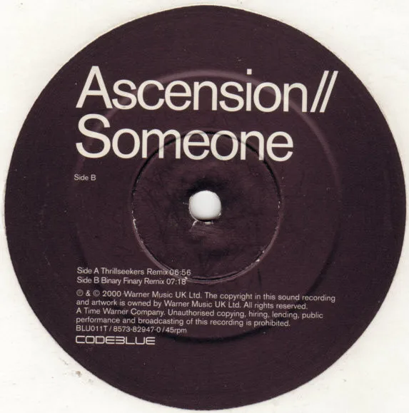 Album cover for Someone by Ascension