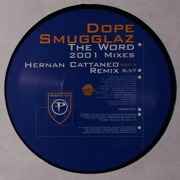 Dope Smugglaz - The Word - 2001 Mixes, Electronic, Breakbeat, Breaks, Progressive House, Tech House, 2001 - Perfecto, UK, Vin
