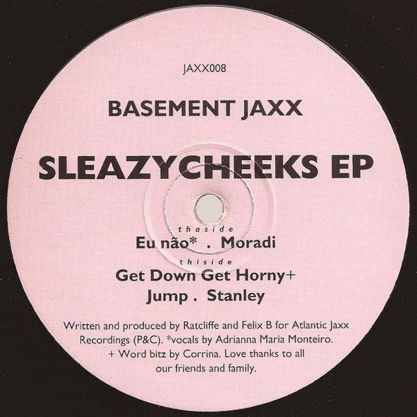 Basement Jaxx - Sleazycheeks EP, Electronic, Deep House, House, Latin, 1996 - Atlantic Jaxx, UK, Vinyl 1x 12", EP