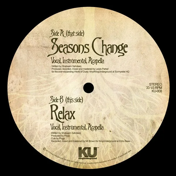 Album cover for Seasons Change / Relax by Shabaam Sahdeeq