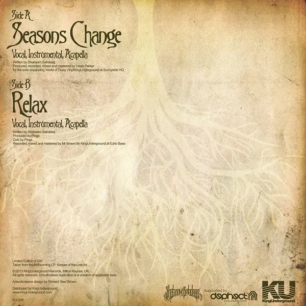 Album cover for Seasons Change / Relax by Shabaam Sahdeeq