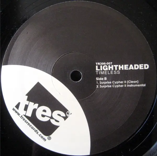 Lightheaded - Timeless, Hip Hop, Conscious, 2005 - Tres Records, US, Vinyl 1x 12", 33 ⅓ RPM, Single
