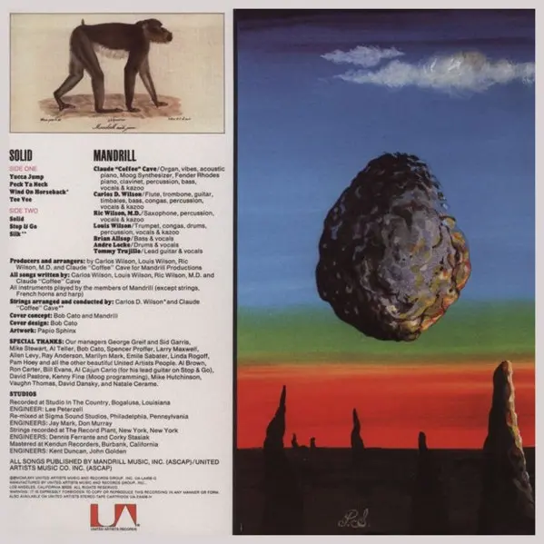 Mandrill - Solid, Funk / Soul, Funk, 1975 - United Artists Records, US, Vinyl 1x LP, Album, Stereo All Disc Pressing