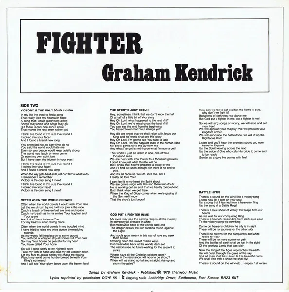 Album cover for Fighter by Graham Kendrick