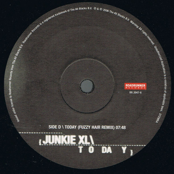 Junkie XL - Today, Electronic, Downtempo, House, Progressive House, 2006 - Roadrunner Records, Netherlands, Vinyl 2x 12", Sin
