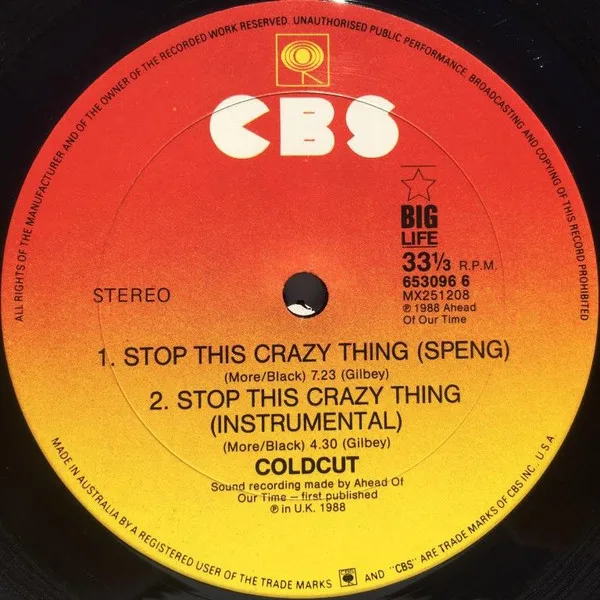 Album cover for Stop This Crazy Thing by Coldcut Featuring Junior Reid And Ahead Of Our Time Orchestra
