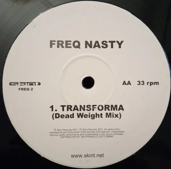 Freq Nasty - Amped (Dub) / Transforma, Electronic, Breaks, Electro, 2001 - Skint, UK, Vinyl 1x 12", 45 RPM, 33 ⅓ RPM