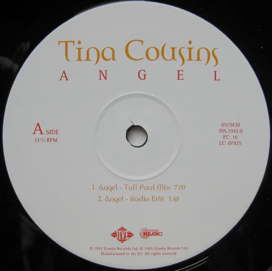 Album cover for Angel by Tina Cousins