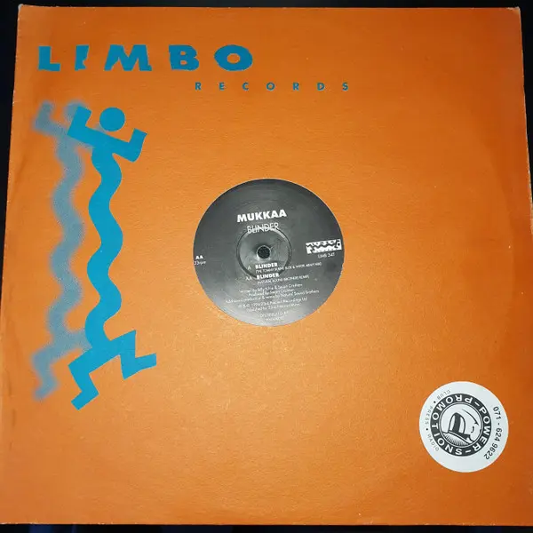 Mukkaa - Blinder, Electronic, Trance, 1994 - Limbo Records, UK, Vinyl 1x 12", Single, Promo