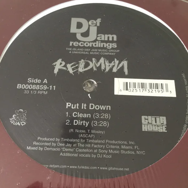 Album cover for Put It Down by Redman