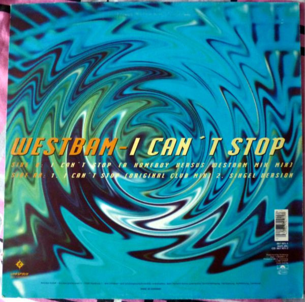 Album cover for I Can't Stop by Westbam