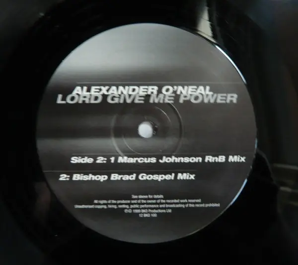 Alexander O'Neal - Lord Give Me Power, Funk / Soul, Hip Hop, RnB/Swing, 1999 - BKO Productions Ltd., UK, Vinyl 1x 12"