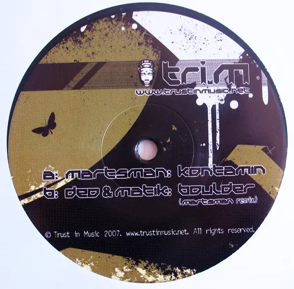 Martsman - Kontamin, Electronic, Drum n Bass, 2007 - Trust In Music, Germany, Vinyl 1x 12"
