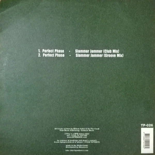 Album cover for Slammer Jammer by Perfect Phase