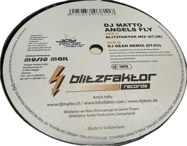 Album cover for Angels Fly by DJ Matto