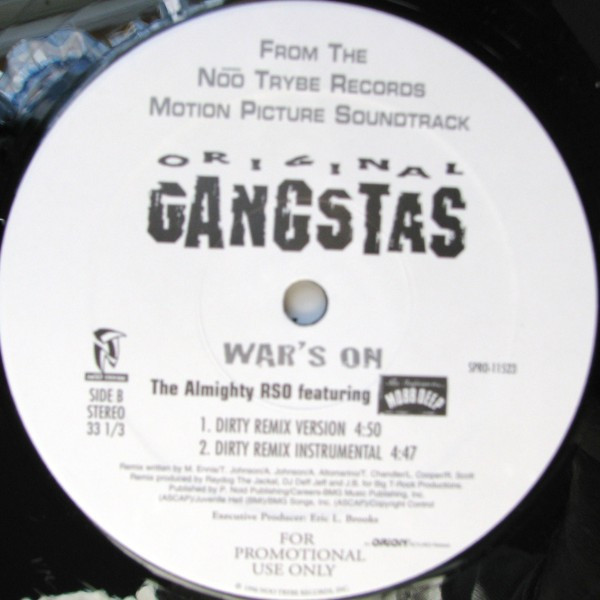 Almighty RSO, The - War's On, Hip Hop, 1996 - Noo Trybe Records, US, Vinyl 1x 12", 33 ⅓ RPM, Promo