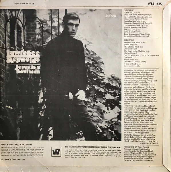 Album cover for Jesus Is A Soul Man by Lawrence Reynolds