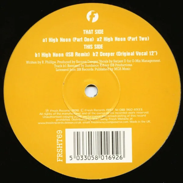 Album cover for High Noon by Serious Danger