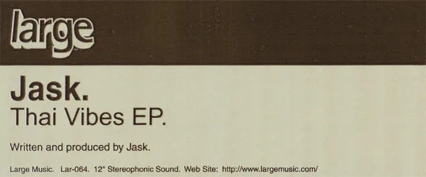 Album cover for Thai Vibes EP by Jask