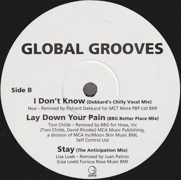 Various - Global Grooves, Electronic, Euro House, House, Trance, 1997 - Geffen Records, Vinyl 1x 12", 33 ⅓ RPM