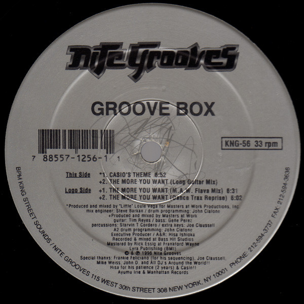 Groove Box - Casio's Theme / The More You Want, Electronic, Deep House, House, 1996 - Nite Grooves, US, Vinyl 1x 12", 33 ⅓ RP