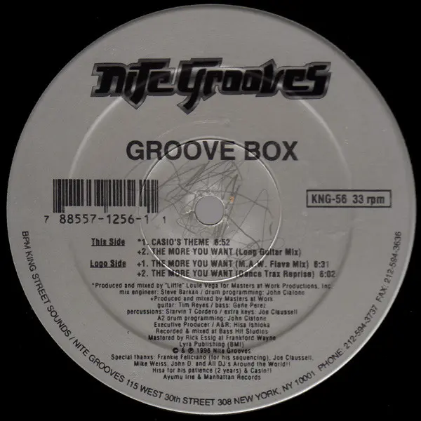 Groove Box - Casio's Theme / The More You Want, Electronic, Deep House, House, 1996 - Nite Grooves, US, Vinyl 1x 12", 33 ⅓ RP