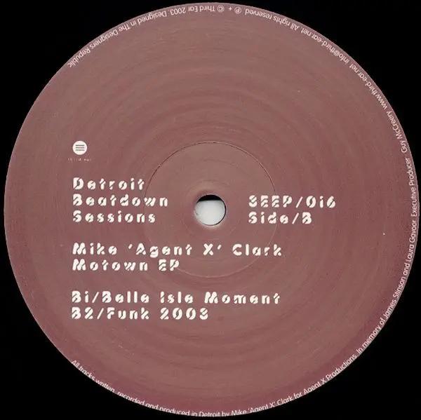 Mike Clark - Motown EP, Electronic, Beatdown, Deep House, 2003 - Third Ear Recordings, UK, Vinyl 1x 12", 33 ⅓ RPM, EP