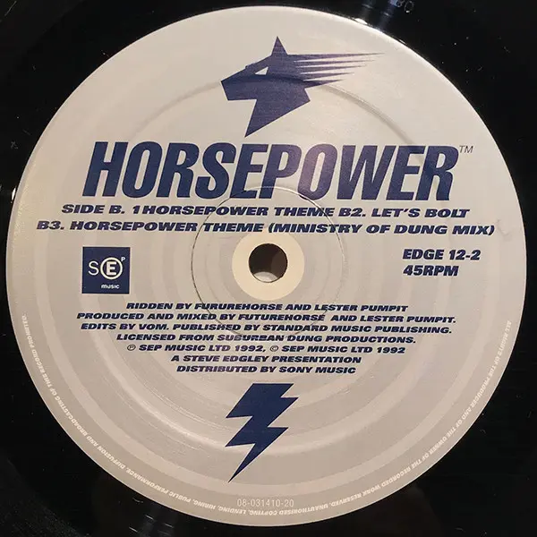 Horsepower - Bolt, Electronic, Breakbeat, Hardcore, 1992 - SEP Music, UK, Vinyl 1x 12", 45 RPM