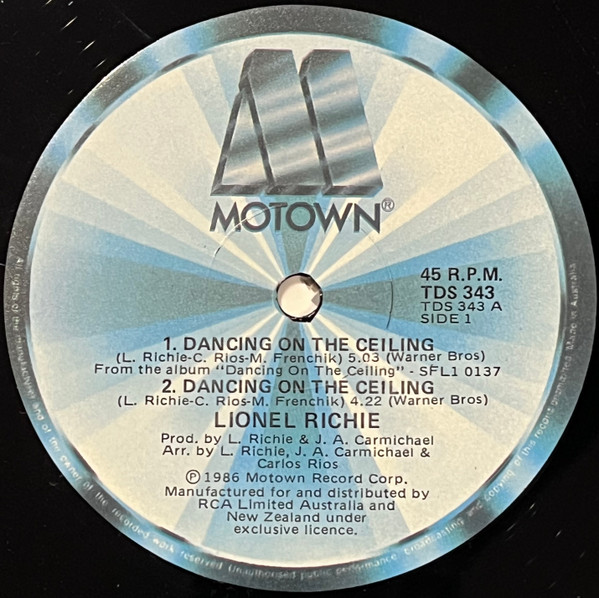 Lionel Richie - Dancing On The Ceiling, Electronic, Rock, Soft Rock, Synth-pop, 1986 - Motown, Australia & New Zealand, Vinyl