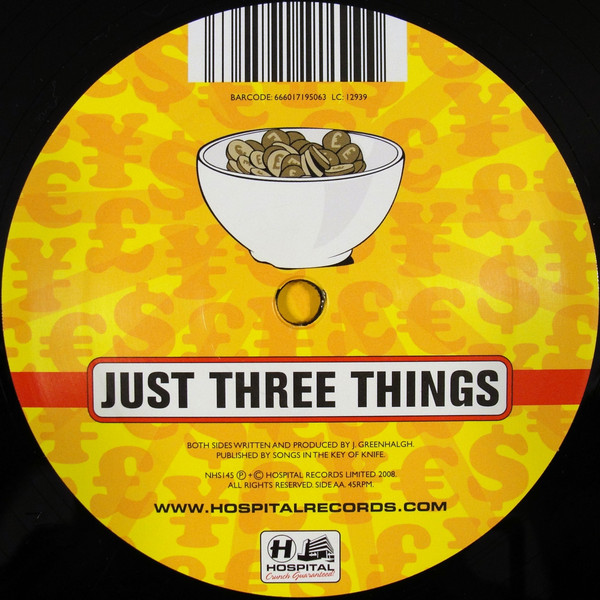 Q Project - Credit Crunch / Just Three Things, Electronic, Drum n Bass, 2008 - Hospital Records, UK, Vinyl 1x 12", 45 RPM