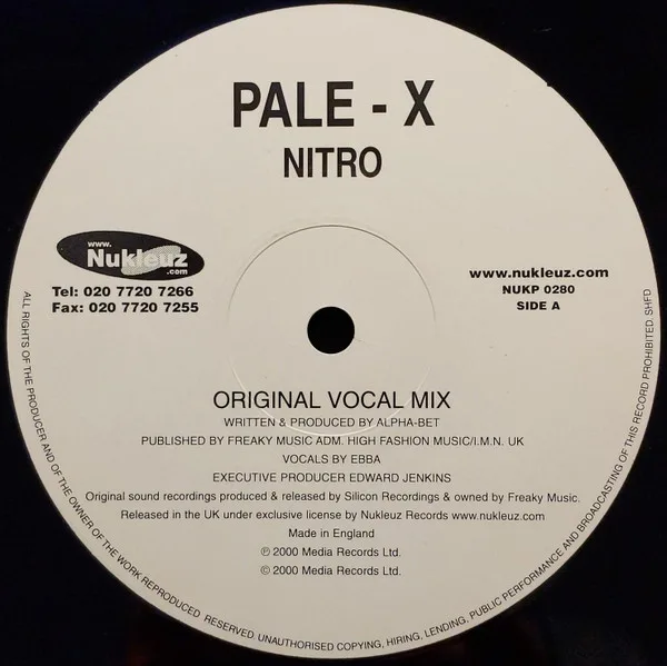 Album cover for Nitro by Pale-X
