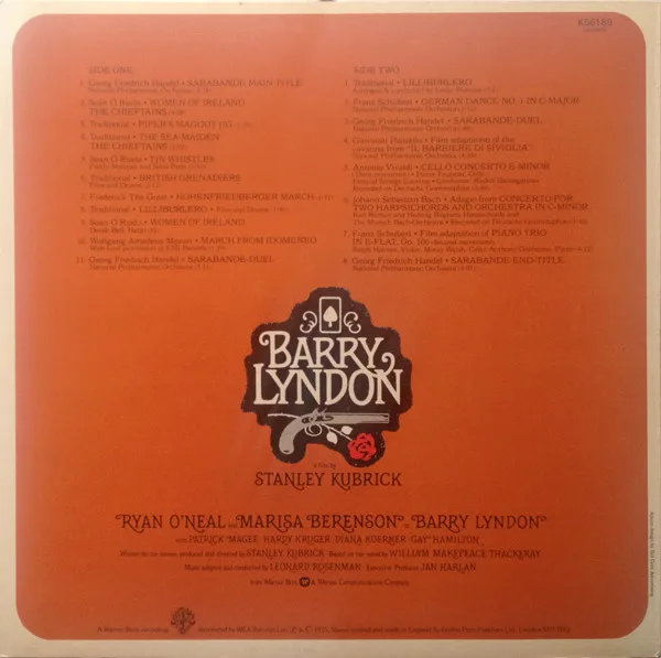 Album cover for Barry Lyndon (Music From The Soundtrack) by Various