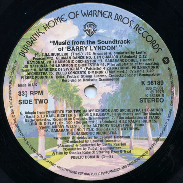 Album cover for Barry Lyndon (Music From The Soundtrack) by Various