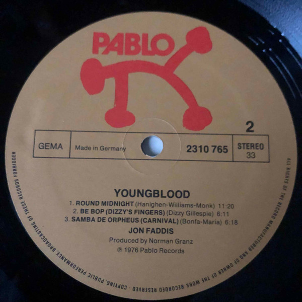 Jon Faddis - Youngblood, Jazz, Hard Bop, 1976 - Pablo Records, Germany, Vinyl 1x LP, Album, Stereo