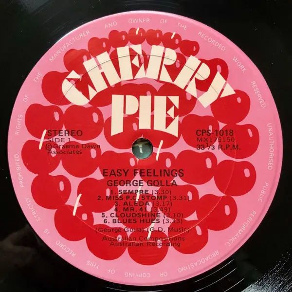George Golla - Easy Feelings, Jazz, Jazz-Funk, 1975 - Cherry Pie, Australia, Vinyl 1x LP, Album, Stereo