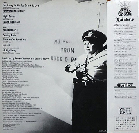 Alcatrazz - Live Sentence (No Parole From Rock 'n' Roll), Rock, Hard Rock, Heavy Metal, 1984 - Polydor, Japan, Vinyl 1x LP, A