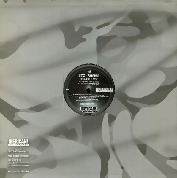 Botz + Flydrums - Celtic Rain, Electronic, Progressive House, 2004 - Iberican! Recordings, Spain, Vinyl 1x 12", 45 RPM