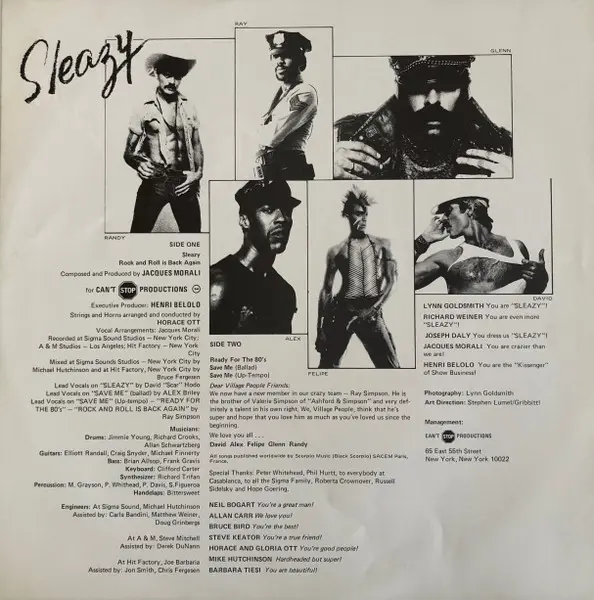 Village People - Live And Sleazy, Electronic, Funk / Soul, Disco, 1979 - RCA Victor, Australia, Vinyl 2x LP, Album
