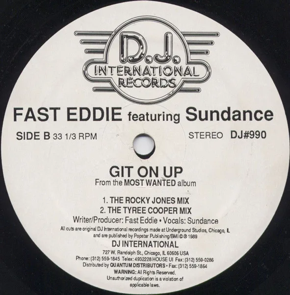 Album cover for Git On Up by "Fast" Eddie Smith Featuring Sundance (2)