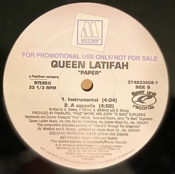 Album cover for Paper by Queen Latifah