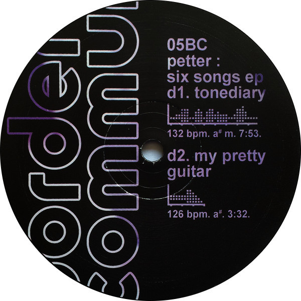 Petter (5) - Six Songs EP, Electronic, Breaks, Progressive House, Progressive Trance, Tech House, 2004 - Border Community, UK