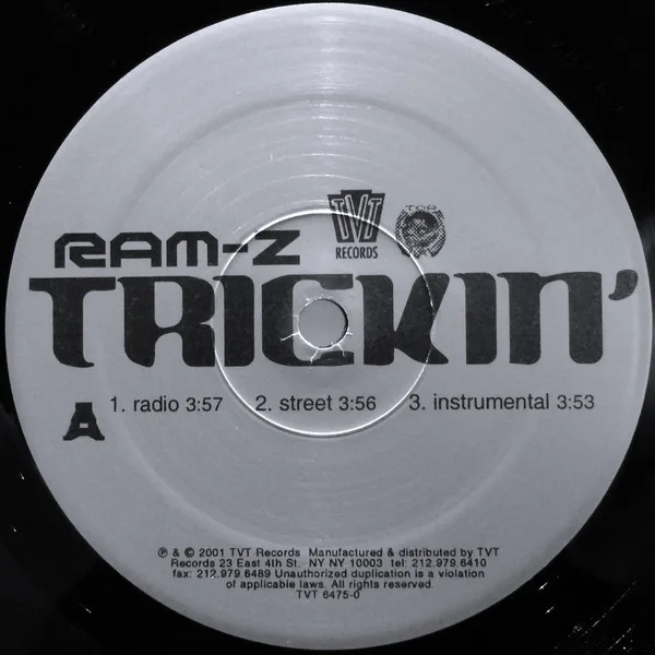Album cover for Trickin' by Ram-Z