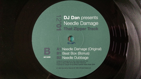 DJ Dan Presents Needle Damage - That Zipper Track, Electronic, Techno, 1999 - Worldwide Ultimatum Records, UK, Vinyl 1x 12", 