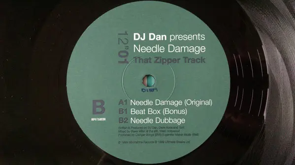 DJ Dan Presents Needle Damage - That Zipper Track, Electronic, Techno, 1999 - Worldwide Ultimatum Records, UK, Vinyl 1x 12", 