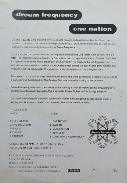 Album cover for One Nation by Dream Frequency