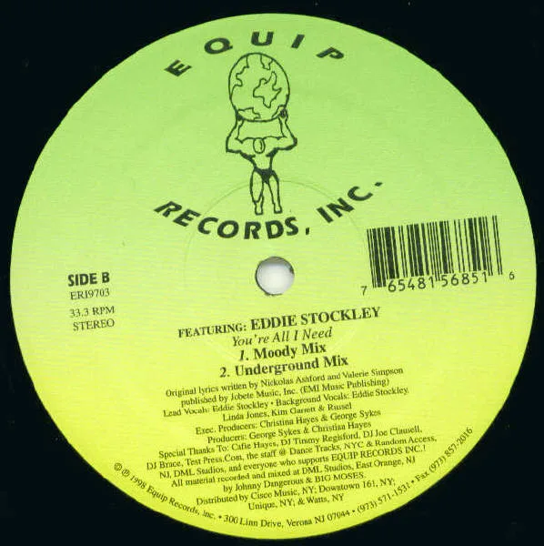 Album cover for You're All I Need by Eddie Stockley